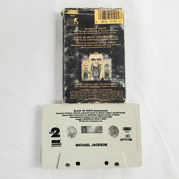 Michael Jackson – Black or White Cassette Single 1991 Epic Records - Picture 2 of 3